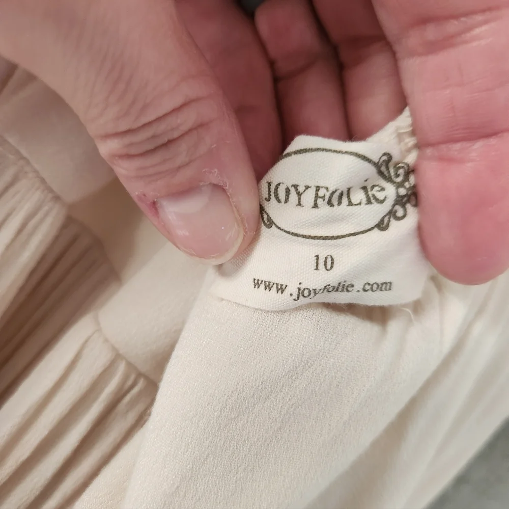 Joyfolie Cream Lace Dress - Picture 3 of 4